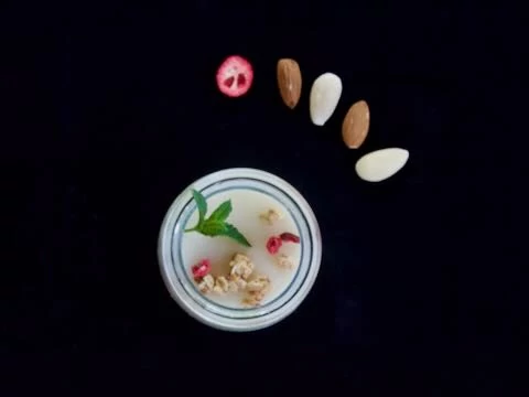 Valódi alvasztott joghurt mandulából